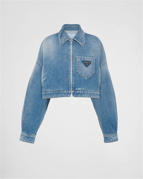 prada giacca jeans|prada denim jacket.